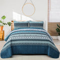 WONGS BEDDING Boho Queen Quilt Set, Lightweight Microfiber Bed Decor Bedspread by WONGSBEDDING