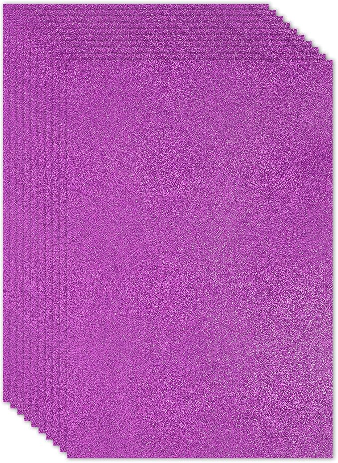 PATIKIL Purple Shiny EVA Glitter Foam Sheet 16x12 Inch 2mm Thick by PATIKIL