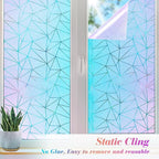 Coavas Rainbow Window Privacy Film, Frosted Glass Static Cling, Decorative - Image 6