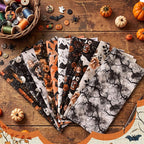 HunnmingRe 20 Pcs 10''x10'' Halloween Quilting Fabric Square Spooky Gothic - Image 4