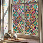 JiffDiff Window Privacy Film Frosted Glass Stain Stickers Boho Decorative by wallpaper
