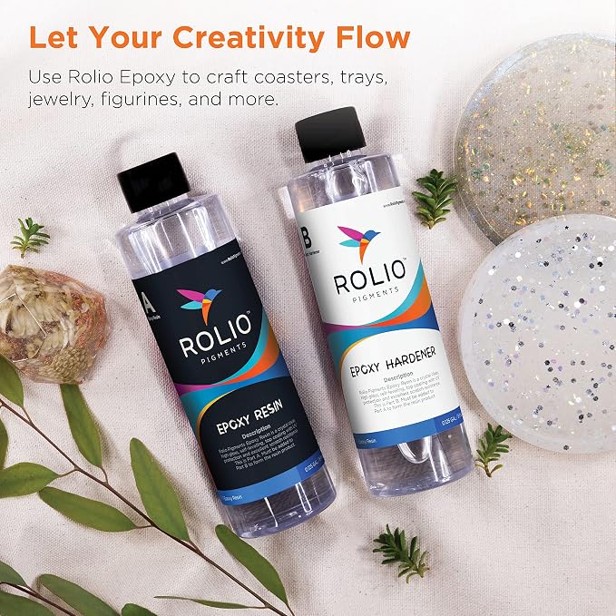 Rolio - Epoxy Resin and Hardener 16 oz Kit, Crystal Clear, UV Resistant - Image 5