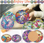 ijbnhd 8 Pcs Hummingbird Diamond Painting Coasters Kits - Image 2