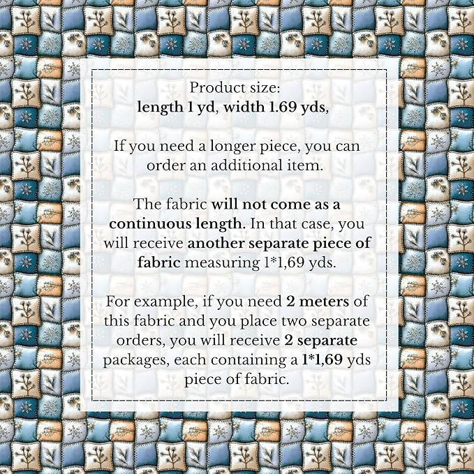 100% Cotton Fabric by the Yard – Turkish Quality Quilting & Sewing Fabric - Image 4