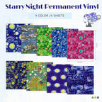 Tintnut Starry Sky Permanent Vinyl 9 Pcs 12x10in Permanent Adhesive Vinyl | Van - Image 2