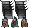8 Pieces Black Mesh Drawstring Bags by Shappy