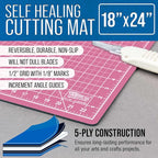 U.S. Art Supply 18" x 24" Self-Healing Cutting Mat 5-Ply - Image 2
