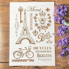 TIAMECH A4 Reusable Vintage Tower Bicycle Stencil by TIAMECH
