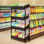 Tribesigns 4-Tier Retail Snack Display Shelf, Snack Rack Display Stand - Image 3