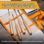 High-Quality Wood Carving Tools Set of 4 Fishtail Chisels and Gouges, Razor - Image 4
