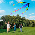 JOYIN Large Delta Kite Gradient Rainbow, Large Delta Beach Kite - Image 7