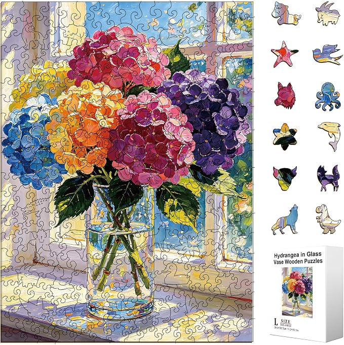 300pcs Wooden Puzzles for Adults Unique Animal Shaped Pieces | Colorful Plant by Unknown