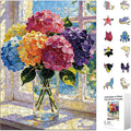 300pcs Wooden Puzzles for Adults Unique Animal Shaped Pieces | Colorful Plant by Unknown