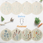 Bonroy 4 Sets Embroidery Kit for Beginners, Embroidery Kit for Art Craft Handy - Image 4