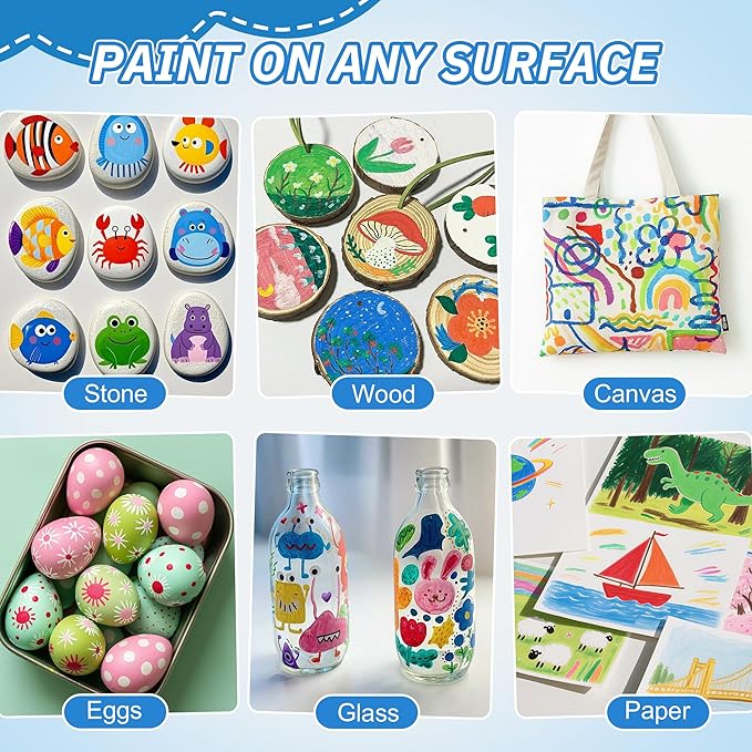 Guangna 240 Acrylic Paint Markers, Brush Tip Acrylic Paint Pens, Quick-Drying - Image 6