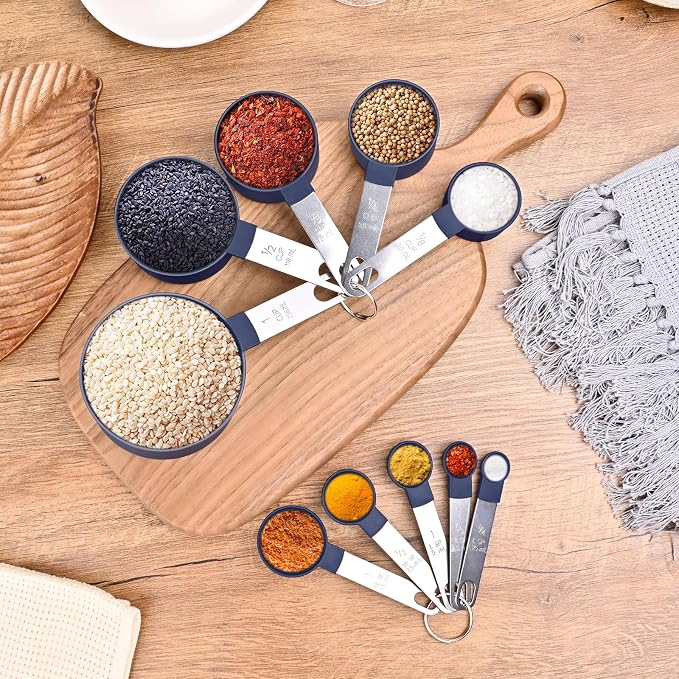 Measuring Cups and Spoons Set, 10 Pieces Nesting Measure Cups and Spoons - Image 7