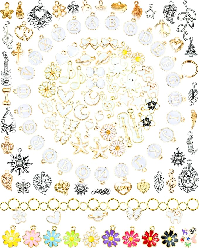 FIVEIZERO 216PCS Charms for Jewelry Making, Enamel Blacelet Charms Kit | by FIVEIZERO
