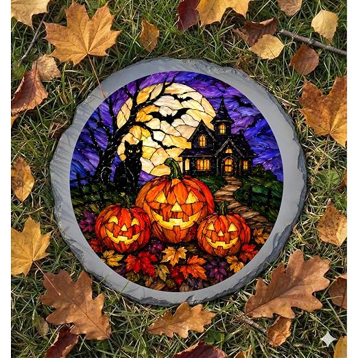 Magnolia Garden 10-Inch Halloween Pumpkin Stepping Stone - Image 6