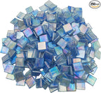 1.1 LB Ice Jade Mosaic Tiles, 0.59“ Square Glass Mosaic Pieces by BTMIEY