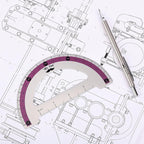 Mr. Pen- Metal Geometry Kit, 4 Pack, 45° & 30°/60° Set Squares | 6" Protractor - Image 7