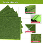 4Pcs 6x6 Inch Fake Grass for Crafts, Miniature Artificial Grass | Premium - Image 3