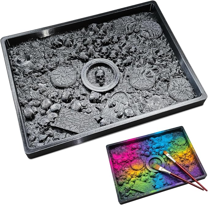 Fuyoooo Miniature Painting Dry Brush Palette, 7.9 x 5.9 Inch by Liraitoya