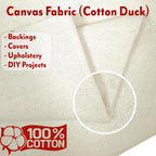 Barcelonetta | Canvas Fabric | Cotton Duck | Lightweight | Natural 4oz | 60'' - Image 4