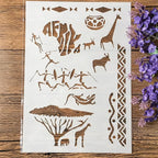 TIAMECH A4 Reusable African Tribal Stencil by TIAMECH