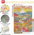 EIBEILI 3-Piece Square Adult Diamond Art Set, Mountains Diamond Painting Kit - Image 2