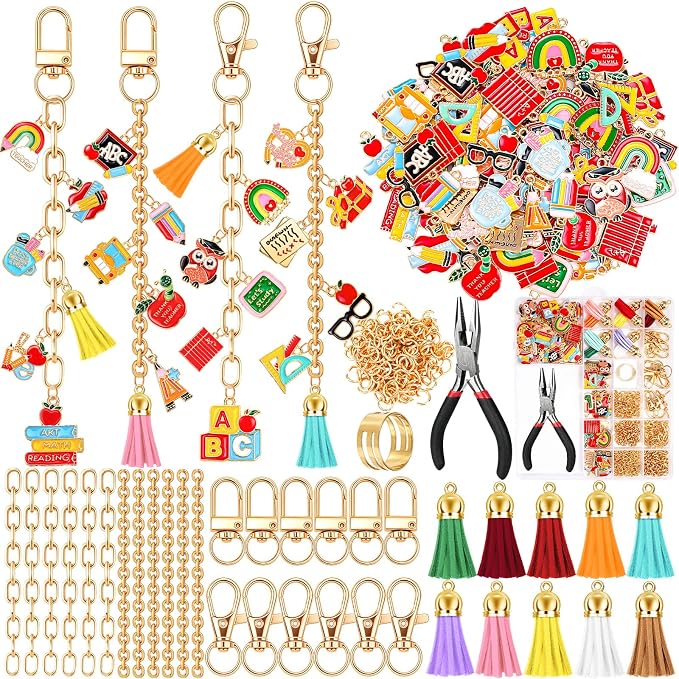 RUEGGVAT Back to School DIY Keychain Making Kit by Unknown