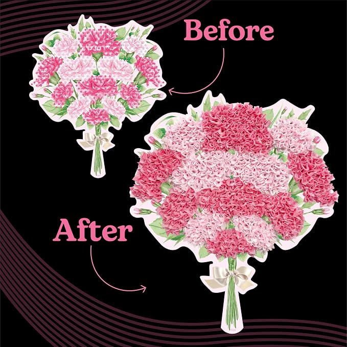 Unwynd Poke Art Carnations Flower Bouquet | Mess-Free Arts and Crafts - Image 8