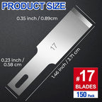 DIYSELF 150-Piece Hobby Craft Knife Blades, #17 Exacto Knife Blades, Hobby - Image 3