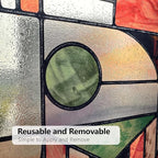 Faux Stained Glass Effect Window Privacy Film, Original Double-Sided Hand-Drawn - Image 7
