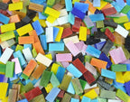 Lanyani 400 Pieces/17.6oz Rectangle Mosaic Tiles Stained Glass by LanyaniArtGlassMosaics