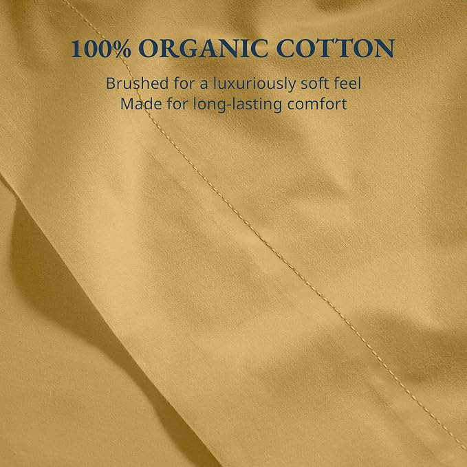 Lane Linen 100% Organic Cotton Twin Size Flat Sheet Only - Image 5