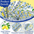 HunnmingRe 20 Pcs 10''x10'' Lemon Quilting Fabric Square Chinoiserie Precuts - Image 3