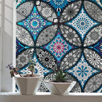 JiffDiff Blue Window Privacy Film Decorative Window Tint Film Stained Glass - Image 2