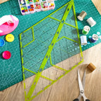 Kanayu 60 Degree Diamond Ruler Acrylic Patch Templates 60 Degree Triangle Ruler - Image 4