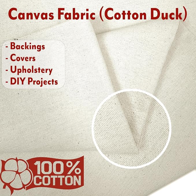 Barcelonetta | Canvas Fabric | Cotton Duck | Medium Duty | Natural 7oz | 62'' - Image 4