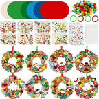 Hollowfly 48 Sets Christmas Wreath Craft Kits by Hollowfly