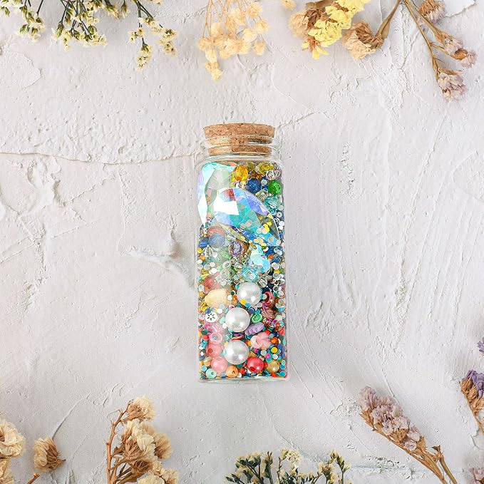 3PC100ML Empty Glass Jars with Cork Stoppers - Image 5