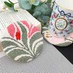 Punch Needle Coasters kit, 6-piece Flower Pattern Set - Image 7