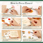 Aboofx Flower Press Kit, Craft Kits 11"x11" 10 Layers Wooden Flower Pressing Kit - Image 8