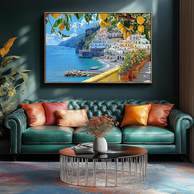 MINIWAN 300 Piece Amalfi Coast Puzzle, 17 x 11 Inches | Premium Jigsaw Puzzle - Image 4