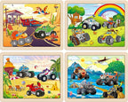 SYNARRY Large Wooden Monster Truck Puzzles - Image 2