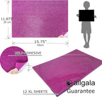 Allgala X-Large Self-Adhesive Glitter EVA Foam Sheets 12 Pack 12x16 inch - Image 2
