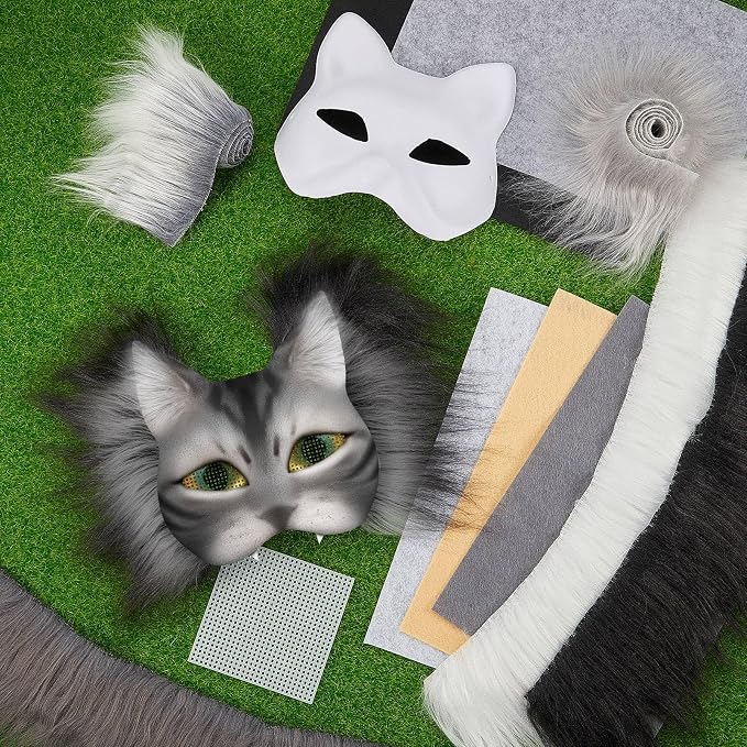Seenelling DIY Therian Mask Kit Blank Cat Mask - Image 4