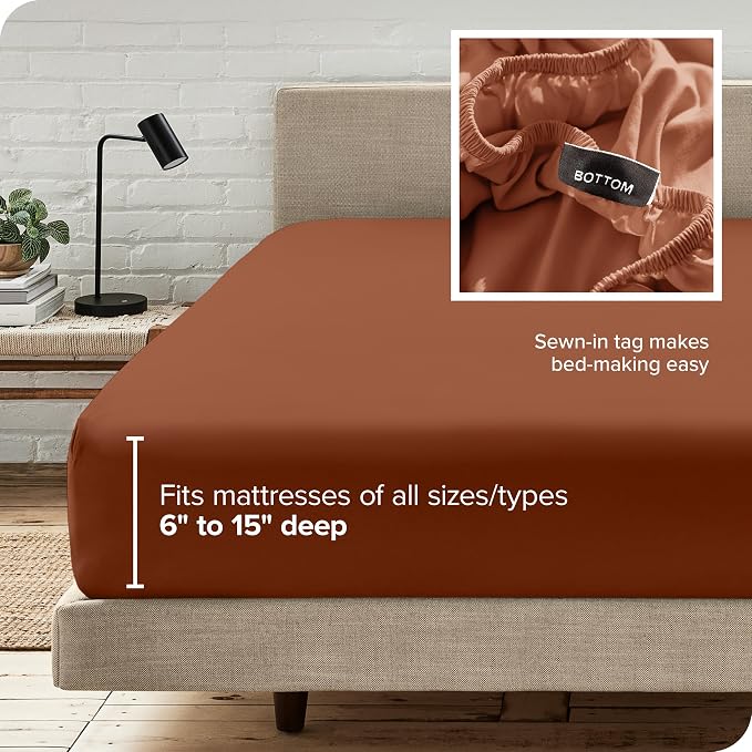Bare Home Fitted Bottom Sheet Twin Size - Image 6