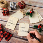60 Pcs Wooden Tags 2.5 x 3.5 Inch Unfinished Wood Pieces Rectangle Square - Image 4