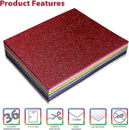 Better Office Products 36 Pack Glitter Foam Sheets, 9 x 12 Inch, - Image 4